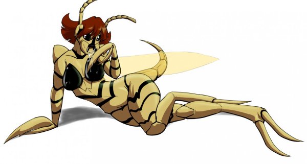 Scary girl-hornet mutant