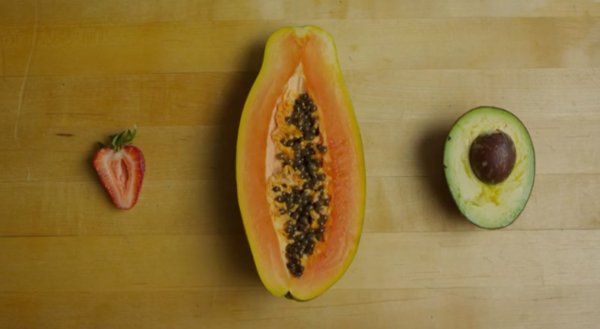 three sliced fruits