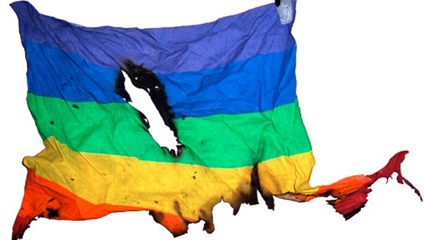 defiled rainbow flag